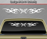 Design #168 Butterfly - Windshield Window Tribal Curls Vinyl Sticker Decal Graphic Banner 36"x4.25"+
