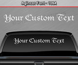 Agincor Font #1064 - Custom Personalized Your Text Letters Windshield Window Vinyl Sticker Decal Graphic Banner 36"x4.25"+