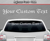 Agincor Font #1064 - Custom Personalized Your Text Letters Windshield Window Vinyl Sticker Decal Graphic Banner 36"x4.25"+