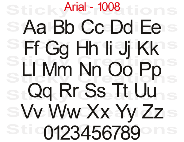 Arial Font #1008 - Custom Personalized Your Text Letters Preview