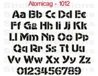 Atomicag Font #1012 - Custom Personalized Your Text Letters Preview