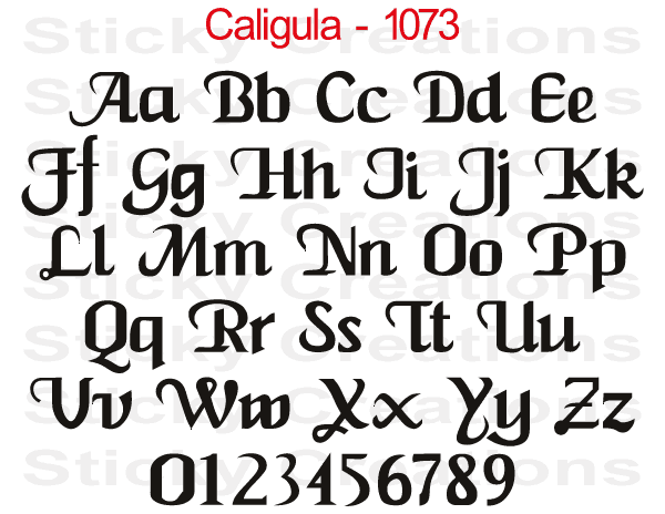 Caligula Font #1073 - Custom Personalized Your Text Letters Preview