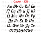 Casket Font #1076 - Custom Personalized Your Text Letters Preview