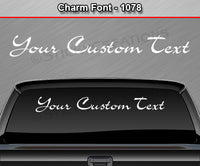 Charm Font #1078 - Custom Personalized Your Text Letters Windshield Window Vinyl Sticker Decal Graphic Banner 36"x4.25"+