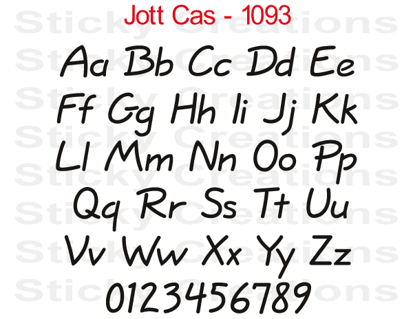 Jott Cas Font #1093 - Custom Personalized Your Text Letters Preview