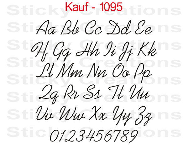 Kauf Font #1095 - Custom Personalized Your Text Letters Preview