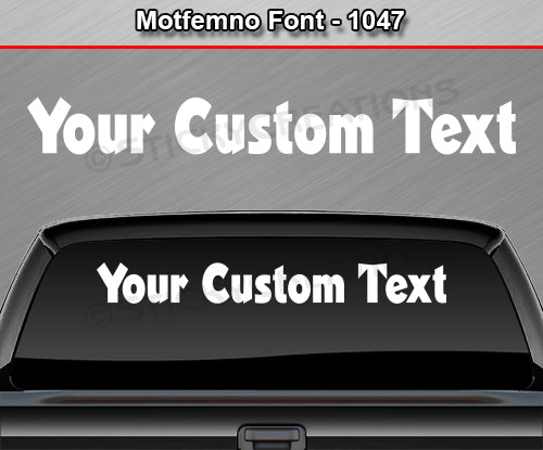 Novelgot Font #1149 - Custom Personalized Your Text Letters Windshield Window Vinyl Sticker Decal Graphic Banner 36"x4.25"+