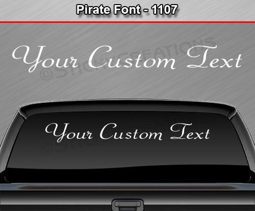 Pirate Font #1107 - Custom Personalized Your Text Letters Windshield Window Vinyl Sticker Decal Graphic Banner 36"x4.25"+