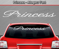 Princess - Altogscr Font - Windshield Window Vinyl Sticker Decal Graphic Banner Text Letters 36"x4.25"+