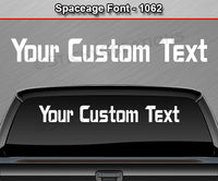 Spaceage Font #1062 - Custom Personalized Your Text Letters Windshield Window Vinyl Sticker Decal Graphic Banner 36"x4.25"+
