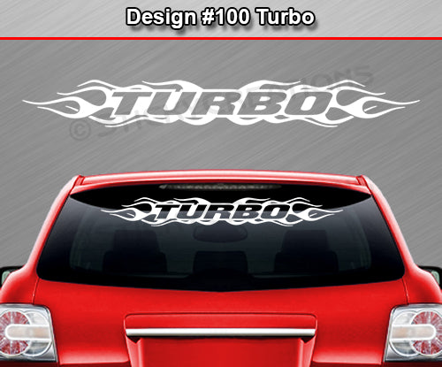 Turbo Rear Window Sticker #100 Turbo Decal Sticker Windshield Window Vinyl Graphic Banner Design ...