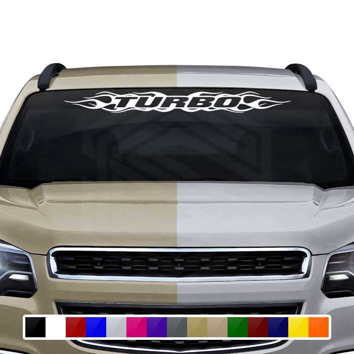 Turbo Rear Window Sticker #100 Turbo Decal Sticker Windshield Window Vinyl Graphic Banner Design ...
