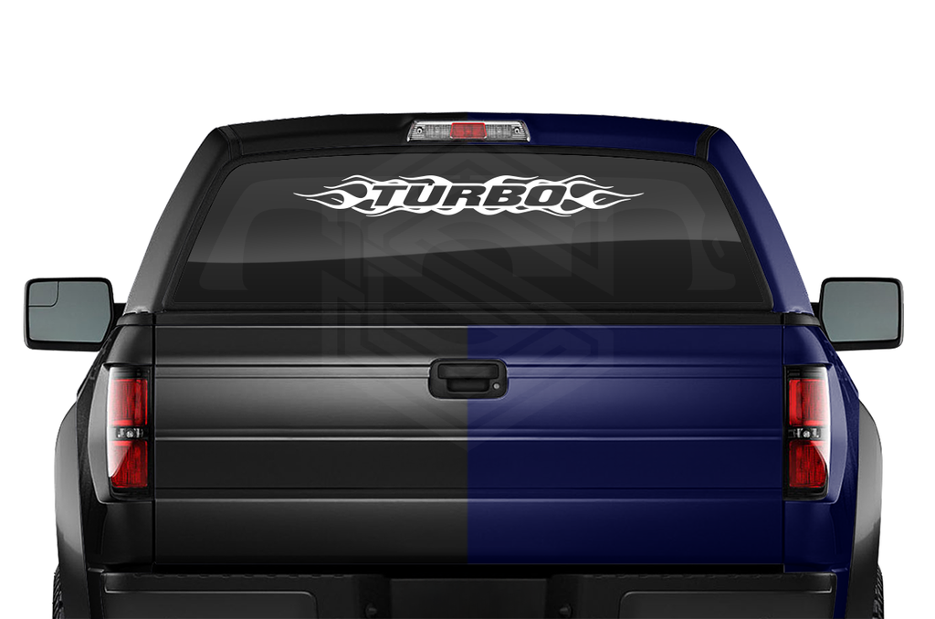Turbo Rear Window Sticker #100 Turbo Decal Sticker Windshield Window Vinyl Graphic Banner Design ...