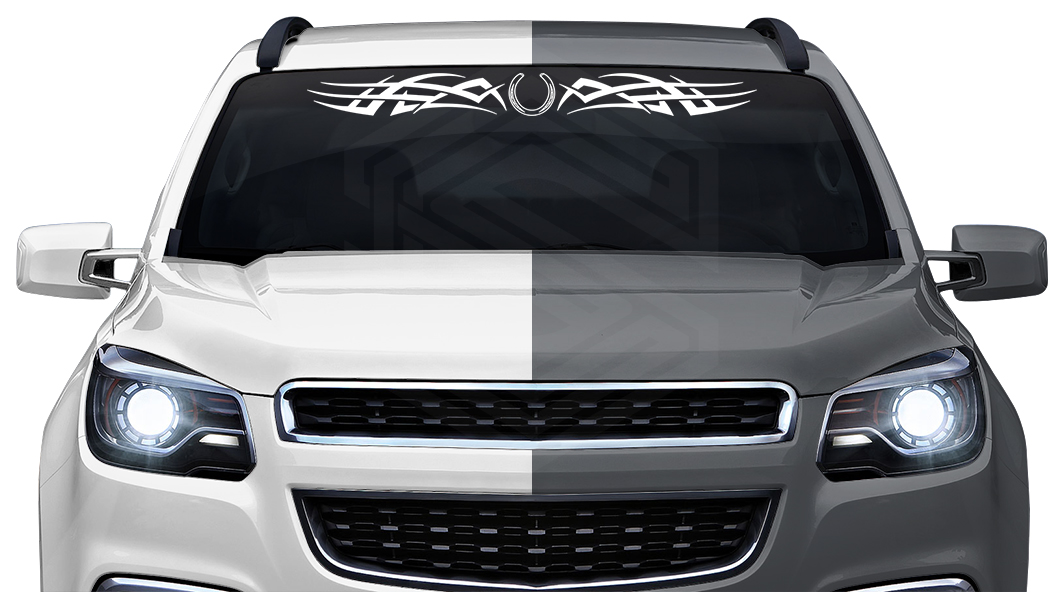 #102 HORSESHOE Decal Sticker Windshield Window Vinyl Graphic Banner Decoration Tribal Decor Design 36"x4.25"+