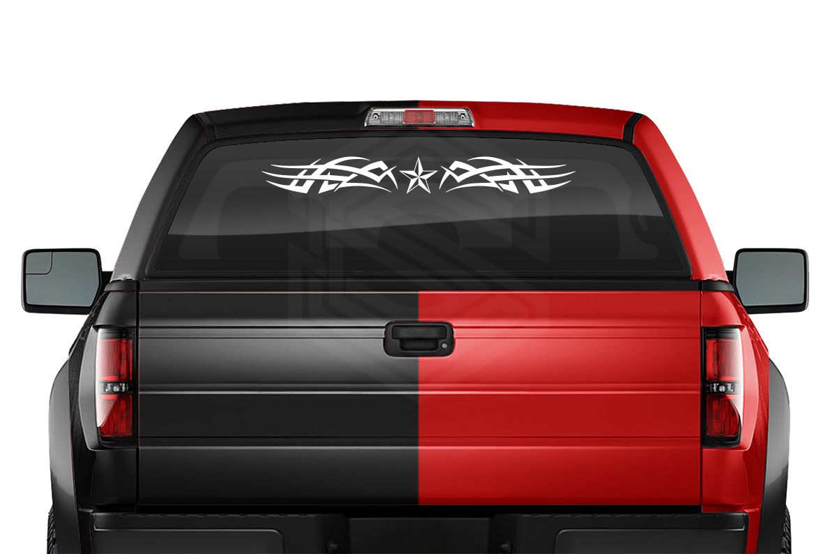 #102 NAUTICAL STAR Decal Sticker Windshield Window Vinyl Graphic Banner Decoration Tribal Decor Design 36"x4.25"+