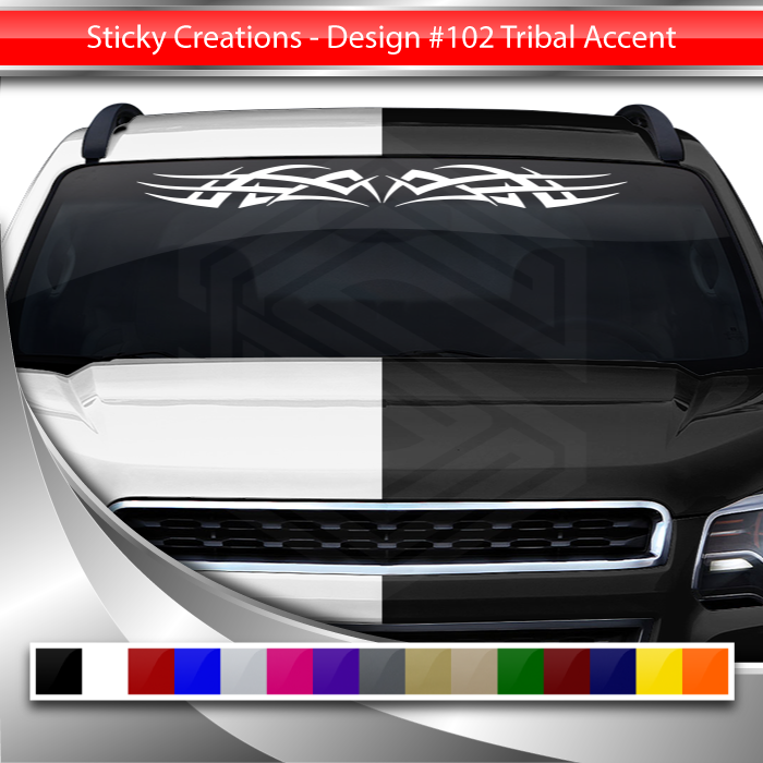 Design #102 Tribal Accent Decal Sticker Windshield Window Vinyl Graphic Banner Decoration 36"x4.25"+