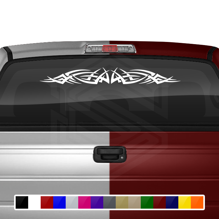 Design #105 Tribal Spikes Decal Sticker Windshield Window Vinyl Graphic Banner Decoration 36"x4.25"+