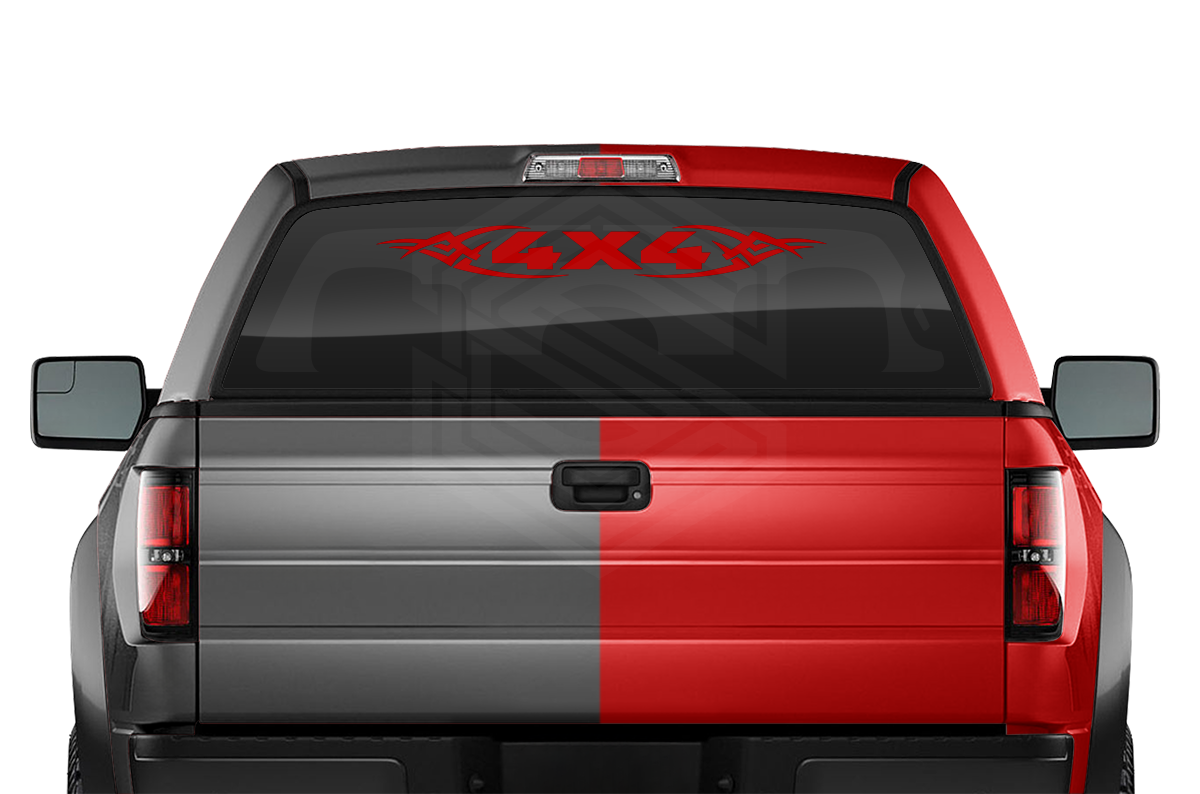#106 4x4 Decal Sticker Windshield Window Vinyl Graphic Banner Decoration Tribal Accent Design 36"x4.25"+