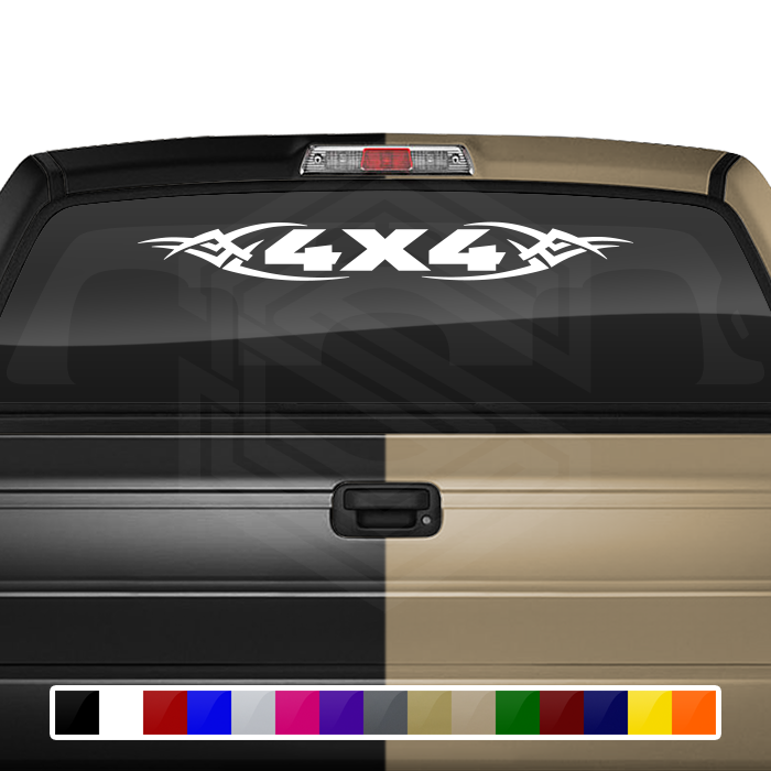 #106 4x4 Decal Sticker Windshield Window Vinyl Graphic Banner Decoration Tribal Accent Design 36"x4.25"+