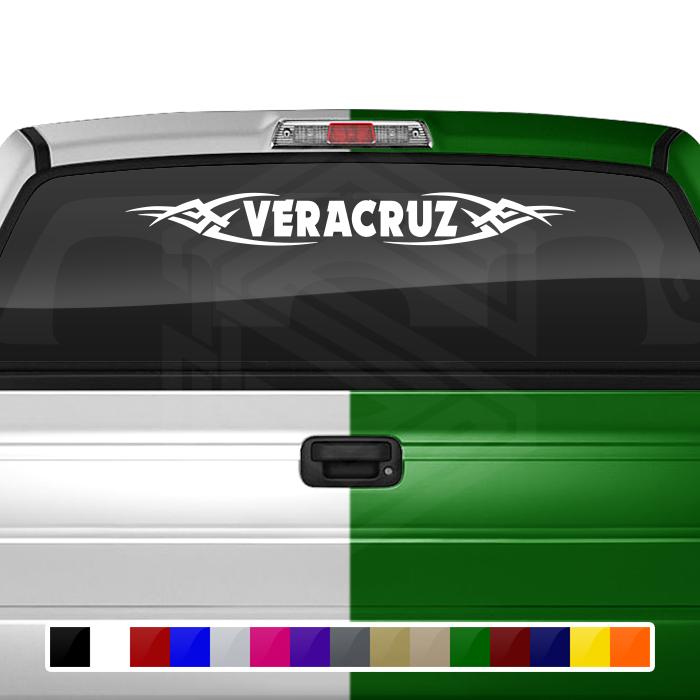 #106 VERACRUZ VER Mexico Decal Sticker Windshield Window Vinyl Graphic Banner Decoration Tribal Accent Design 36"x4.25"+