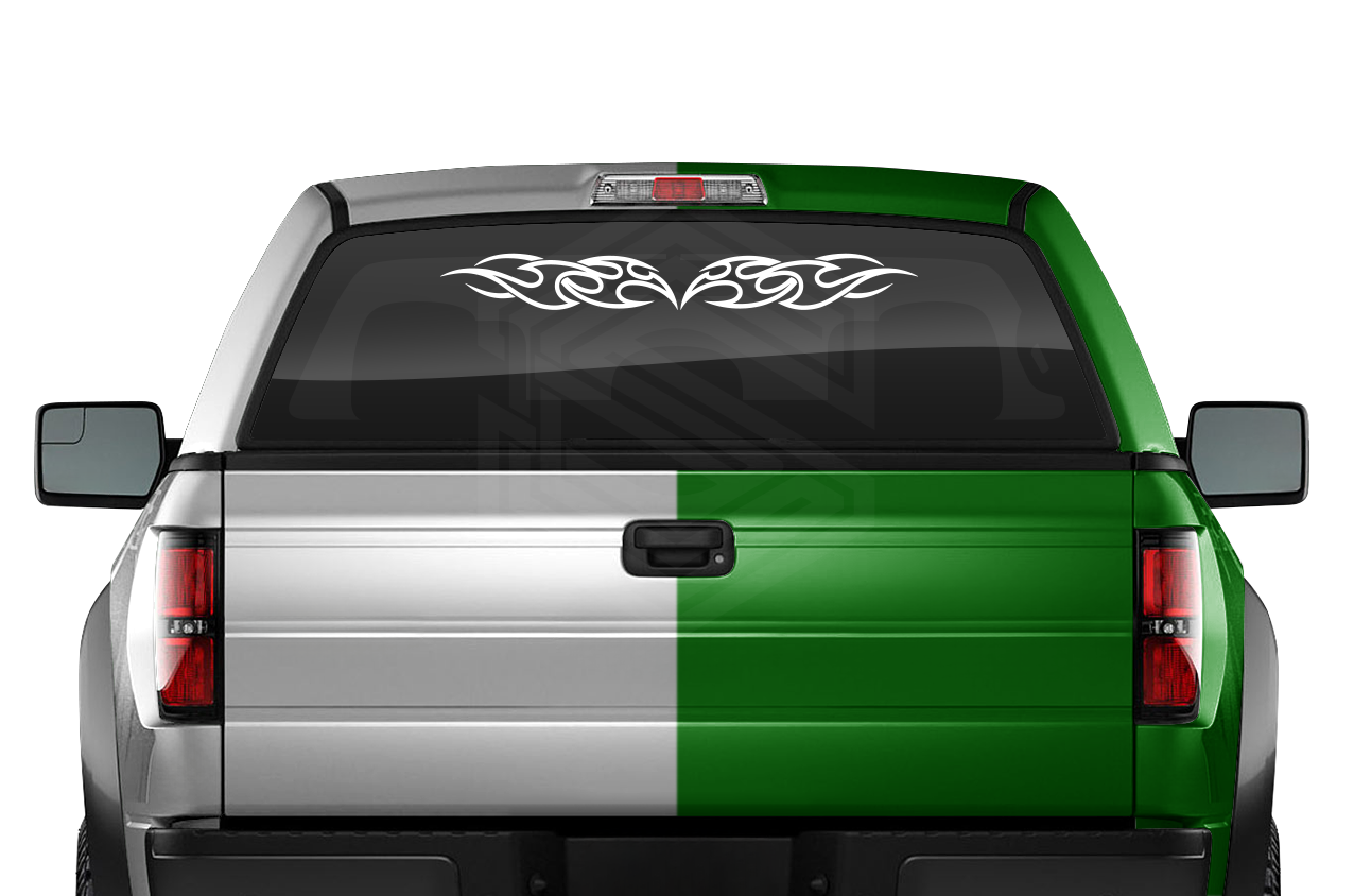 Design #107 Tribal Flame Decal Sticker Windshield Window Vinyl Graphic Banner Decoration 36"x4.25"+