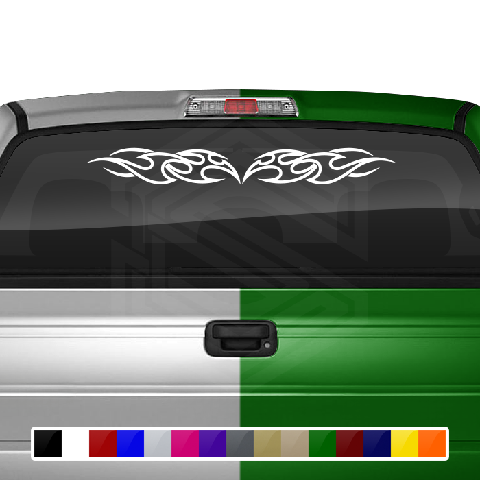 Design #107 Tribal Flame Decal Sticker Windshield Window Vinyl Graphic Banner Decoration 36"x4.25"+