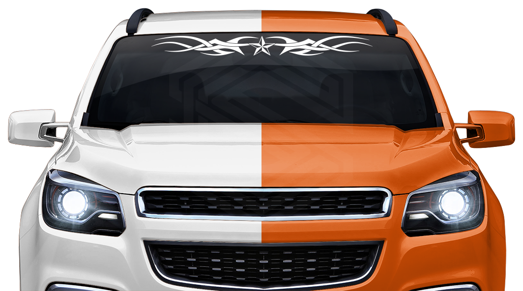 #110 NAUTICAL STAR Decal Sticker Windshield Window Vinyl Graphic Banner Decoration Tribal Accent Design 36"x4.25"+