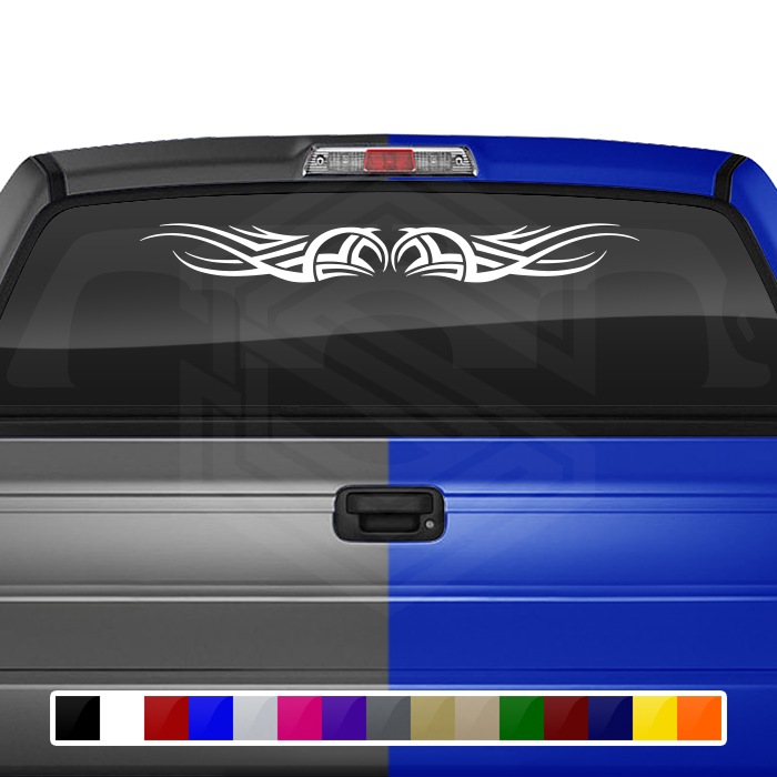 Design #111 Tribal Scroll Decal Sticker Windshield Window Vinyl Graphic Banner Decoration 36"x4.25"+