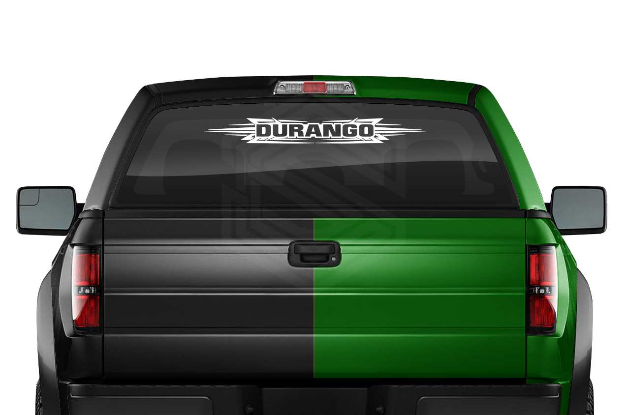 #117 DURANGO DGO Mexico Decal Sticker Windshield Window Vinyl Graphic Banner Decoration Tribal Accent Design 36"x4.25"+