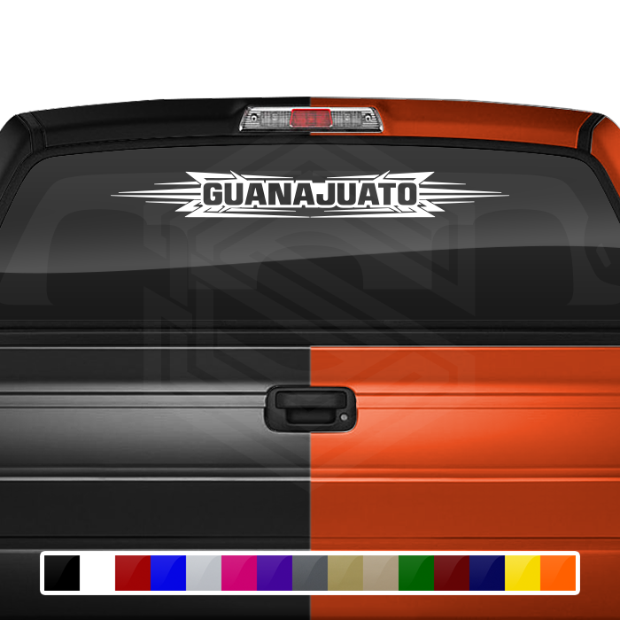 #117 GUANAJUATO GTO Mexico Decal Sticker Windshield Window Vinyl Graphic Banner Decoration Tribal Accent Design 36"x4.25"+