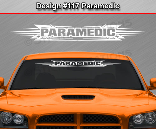 #117 PARAMEDIC Decal Sticker Windshield Window Vinyl Graphic Banner Decoration Tribal Decor Design 36"x4.25"+