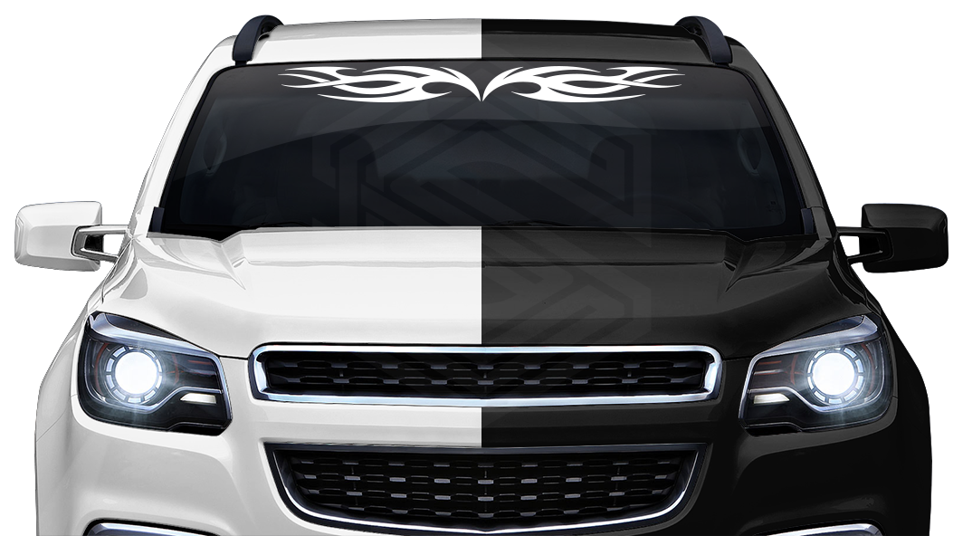 Design #118 Tribal Flame Decal Sticker Windshield Window Vinyl Graphic Banner Decoration 36"x4.25"+