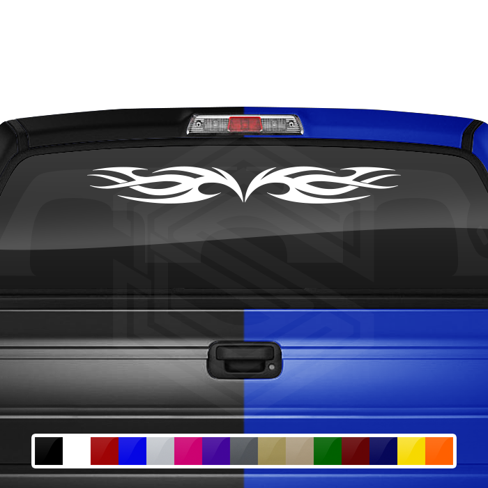 Design #118 Tribal Flame Decal Sticker Windshield Window Vinyl Graphic Banner Decoration 36"x4.25"+