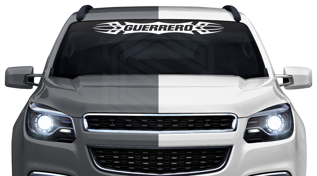#120 GUERRERO GRO Mexico Decal Sticker Windshield Window Vinyl Graphic Banner Decoration Tribal Accent Design 36"x4.25"+