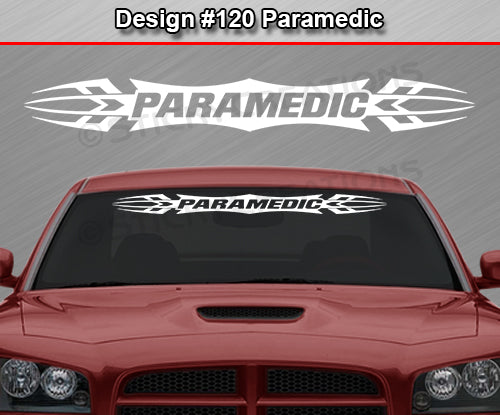 #120 PARAMEDIC Decal Sticker Windshield Window Vinyl Graphic Banner Decoration Tribal Accent Design 36"x4.25"+