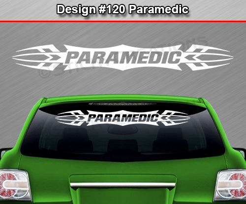 #120 PARAMEDIC Decal Sticker Windshield Window Vinyl Graphic Banner Decoration Tribal Accent Design 36"x4.25"+