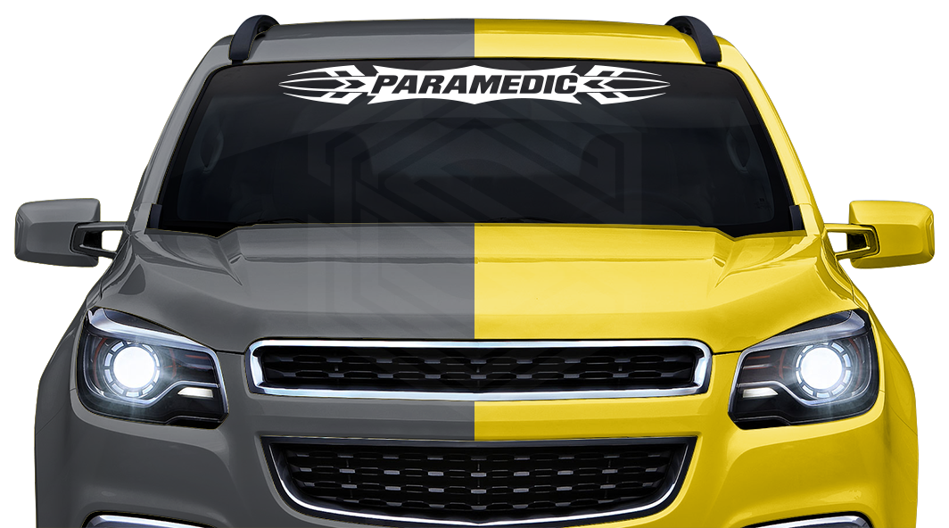 #120 PARAMEDIC Decal Sticker Windshield Window Vinyl Graphic Banner Decoration Tribal Accent Design 36"x4.25"+