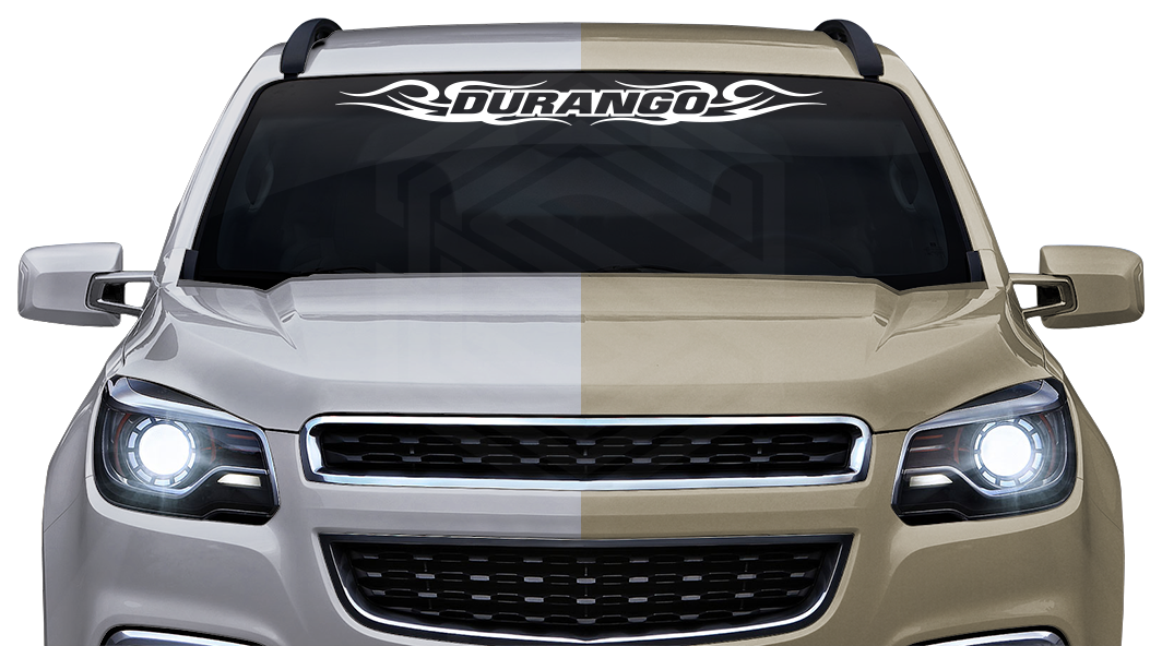 #122 DURANGO DGO Mexico Decal Sticker Windshield Window Vinyl Graphic Banner Decoration Tribal Swirl Design 36"x4.25"+