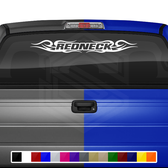 #122 REDNECK Decal Sticker Windshield Window Vinyl Graphic Banner Decoration Tribal Swirl Design 36"x4.25"+