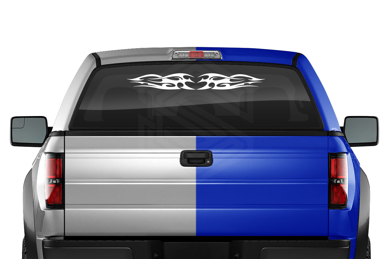 Design #123 Tribal Flame Decal Sticker Windshield Window Vinyl Graphic Banner Decoration 36"x4.25"+