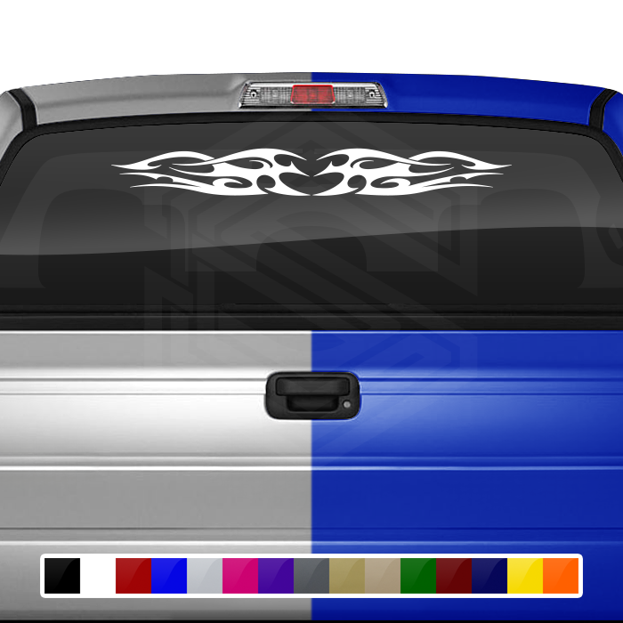 Design #123 Tribal Flame Decal Sticker Windshield Window Vinyl Graphic Banner Decoration 36"x4.25"+