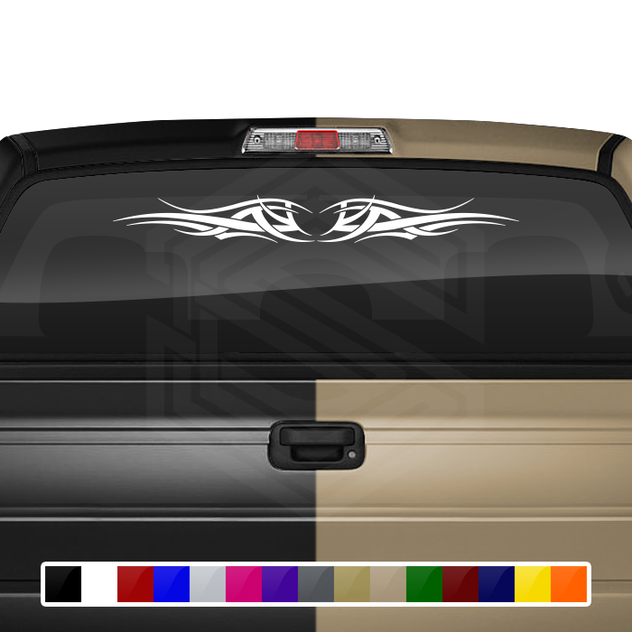 Design #126 Tribal Accent Decal Sticker Windshield Window Vinyl Graphic Banner Decoration 36"x4.25"+