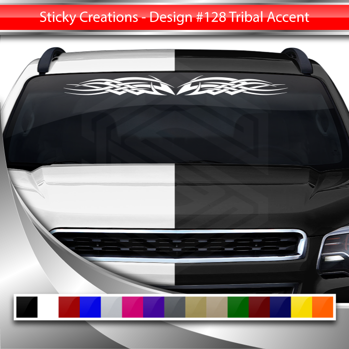 Design #128 Tribal Celtic Knot Decal Sticker Windshield Window Vinyl Graphic Banner Decoration 36"x4.25"+