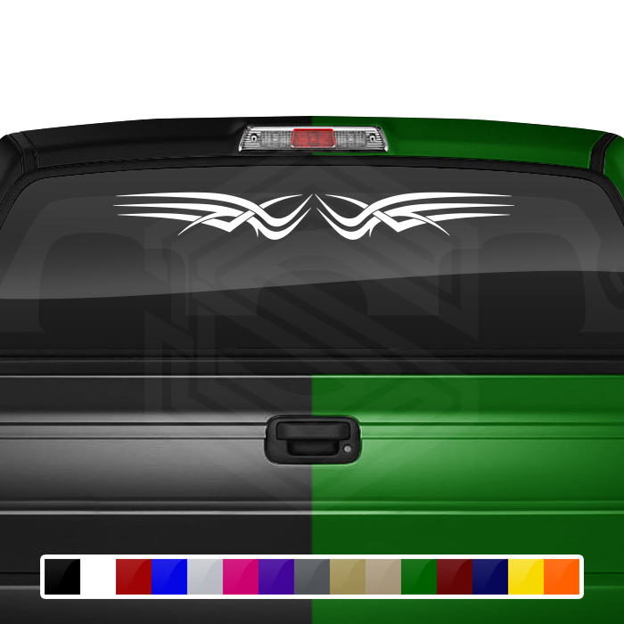 Design #131 Tribal Accent Decal Sticker Windshield Window Vinyl Graphic Banner Decoration 36"x4.25"+