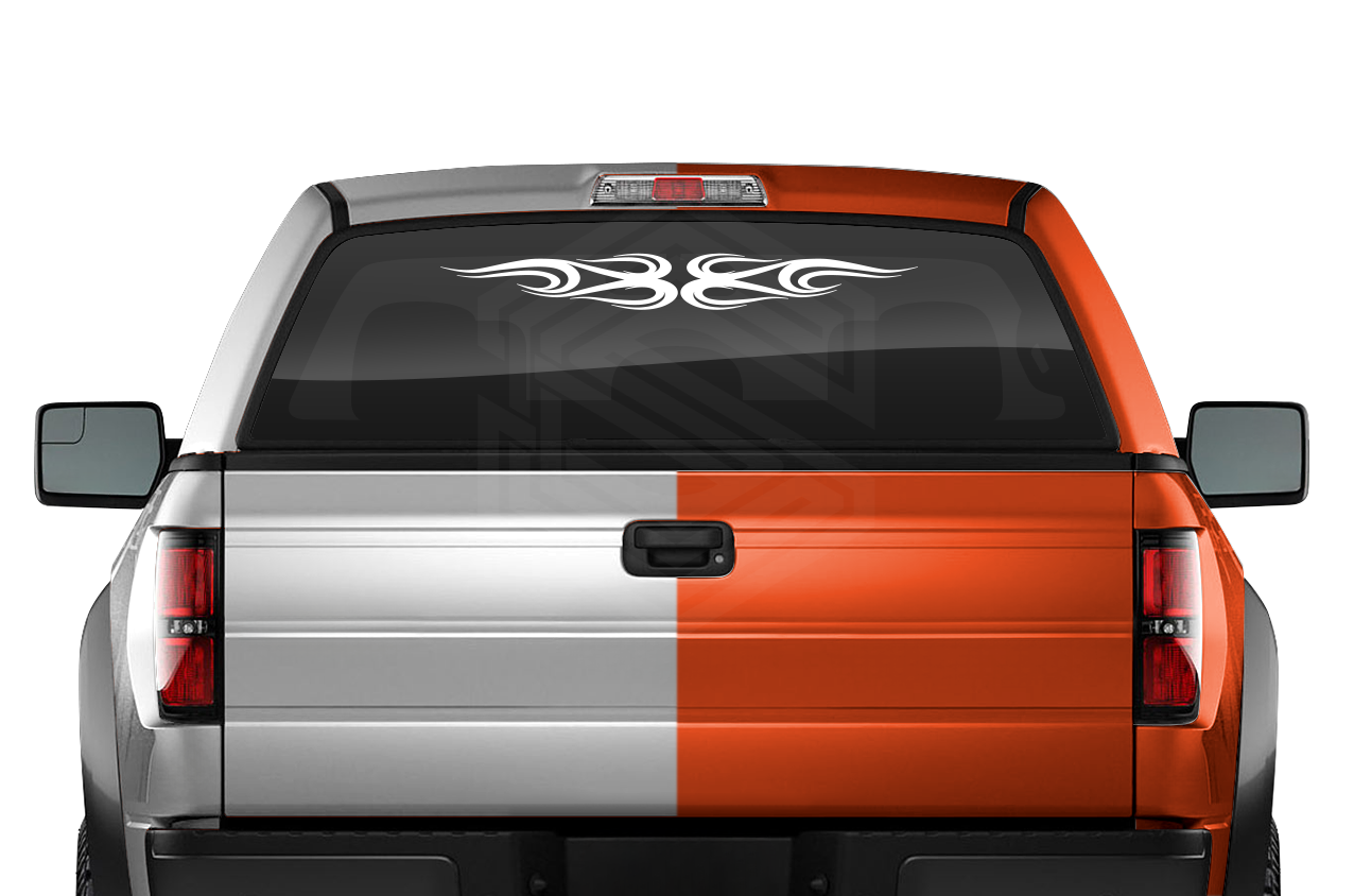 Design #132 Tribal Swoosh Decal Sticker Windshield Window Vinyl Graphic Banner Decoration 36"x4.25"+
