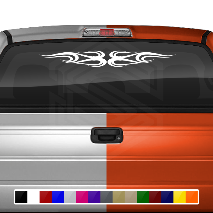 Design #132 Tribal Swoosh Decal Sticker Windshield Window Vinyl Graphic Banner Decoration 36"x4.25"+