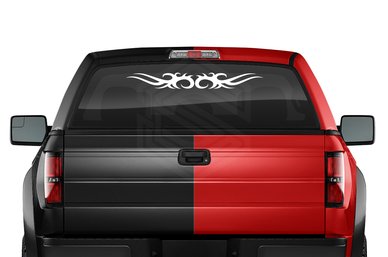 Design #133 Tribal Scroll Decal Sticker Windshield Window Vinyl Graphic Banner Decoration 36"x4.25"+
