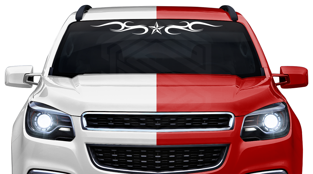 #134 NAUTICAL STAR Decal Sticker Windshield Window Vinyl Graphic Banner Decoration Tribal Swirl Design 36"x4.25"+