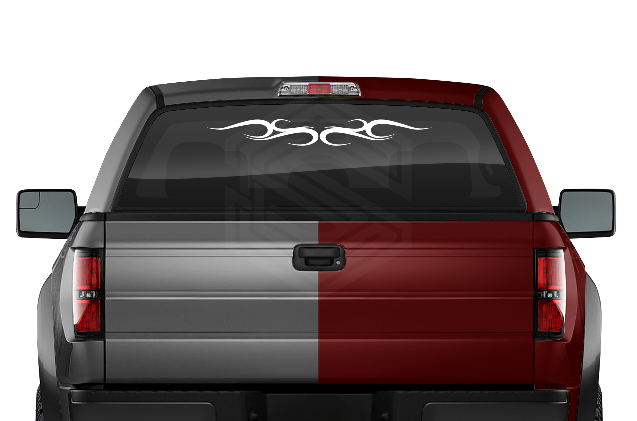 Design #134 Tribal Swirl Curls Decal Sticker Windshield Window Vinyl Graphic Banner Decoration 36"x4.25"+