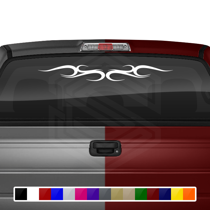 Design #134 Tribal Swirl Curls Decal Sticker Windshield Window Vinyl Graphic Banner Decoration 36"x4.25"+
